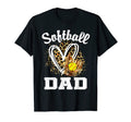 Softball Dad Leopard Heart T-Shirt - Graphic Print Men Women - T-Shirt, Sweatshirt, Hoodie