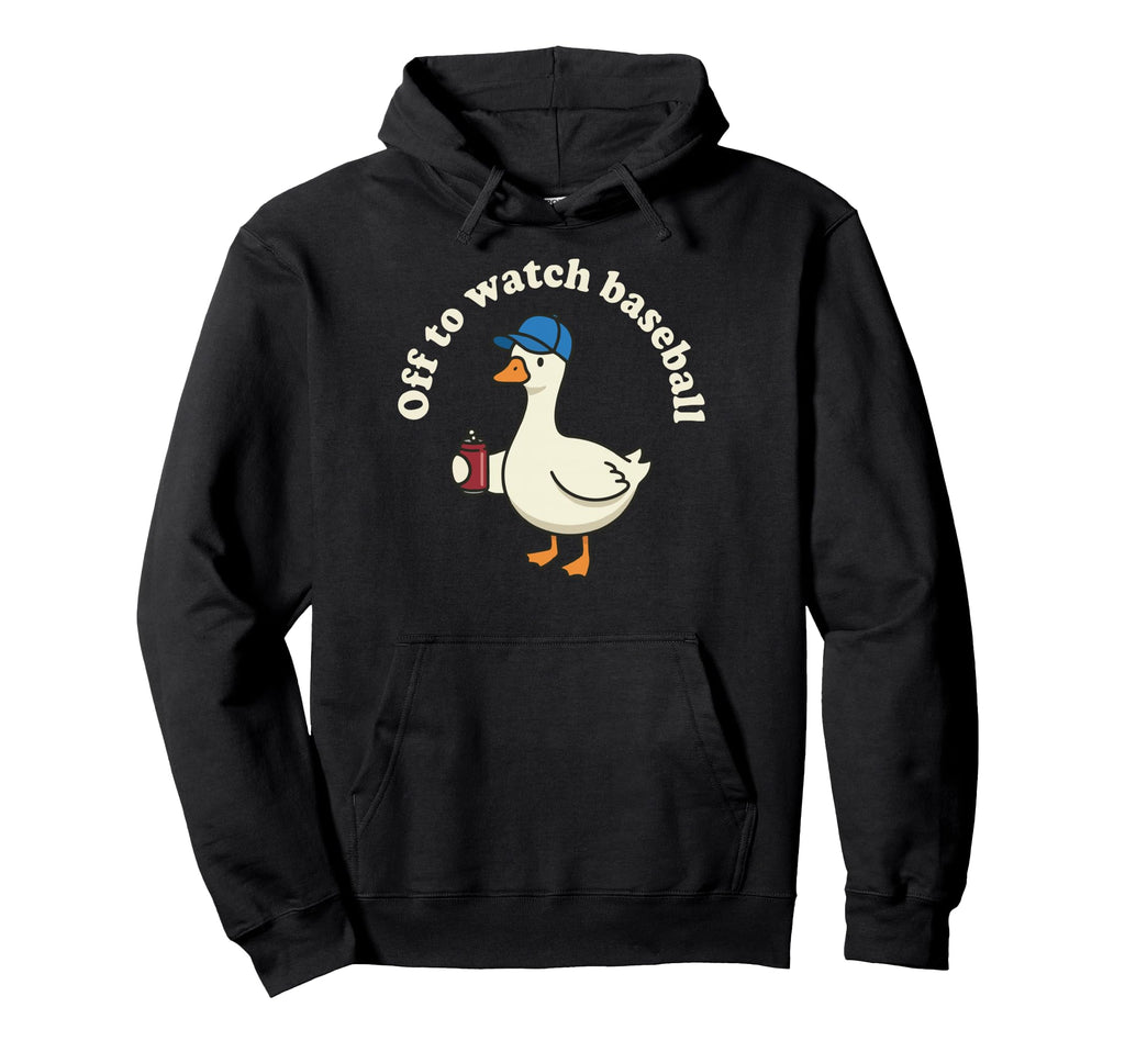 Off To Watch Baseball Hoodie - Trendy Graphic Unisex - T-Shirt, Sweatshirt, Hoodie