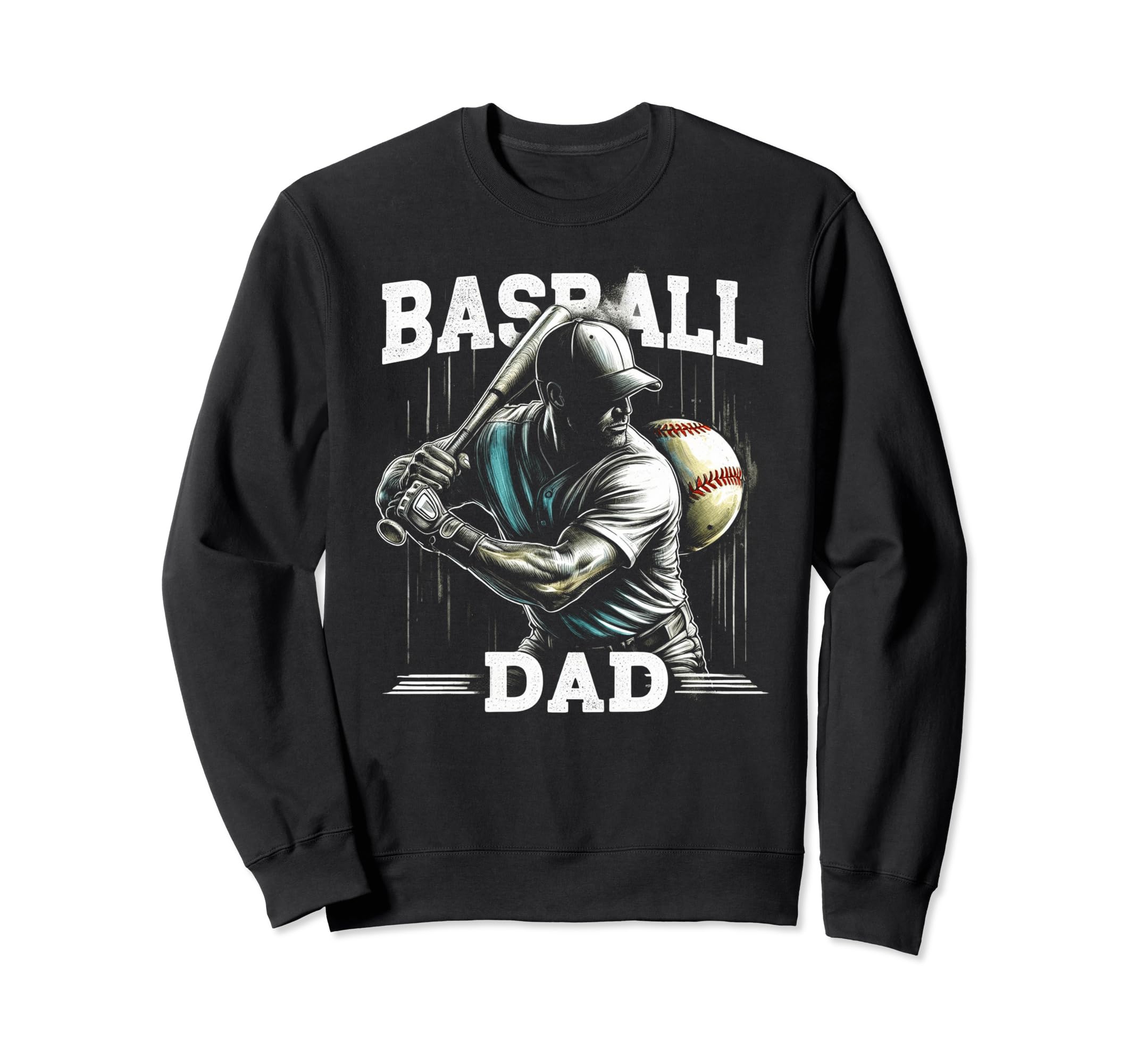 Baseball Dad Fathers Day Sweatshirt - Casual Everyday Wear for Adults - T-Shirt, Sweatshirt, Hoodie