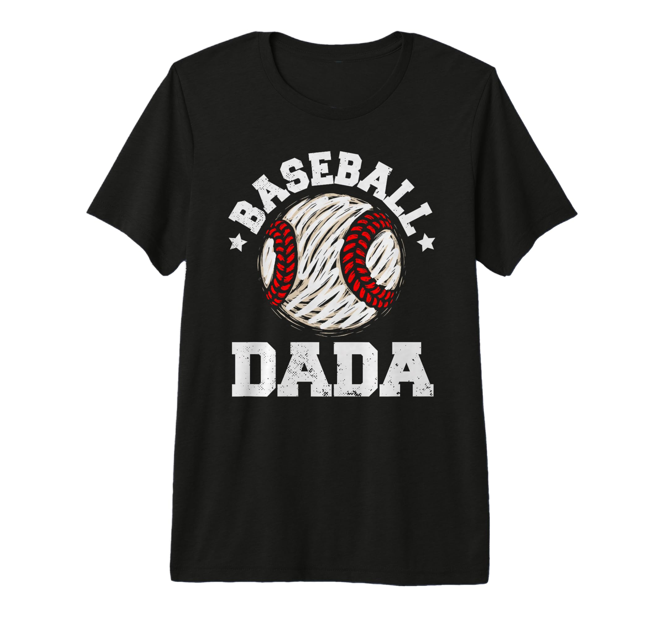 Mens Baseball Dada Distressed Funny T-Shirt - Fun Novelty Design Unisex - T-Shirt, Sweatshirt, Hoodie