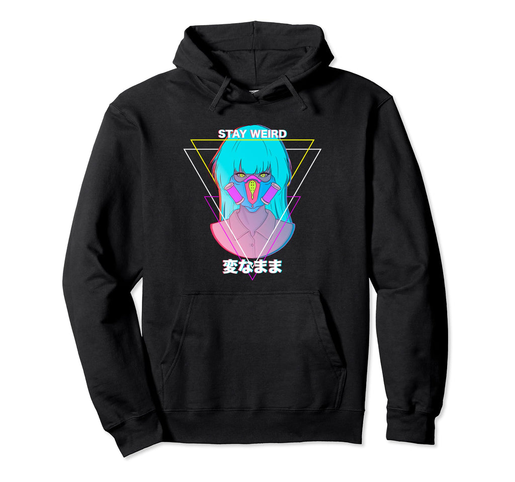 Stay Weird Pastel Goth Vaporwave Hoodie - Unique Graphic for Adults - T-Shirt, Sweatshirt, Hoodie