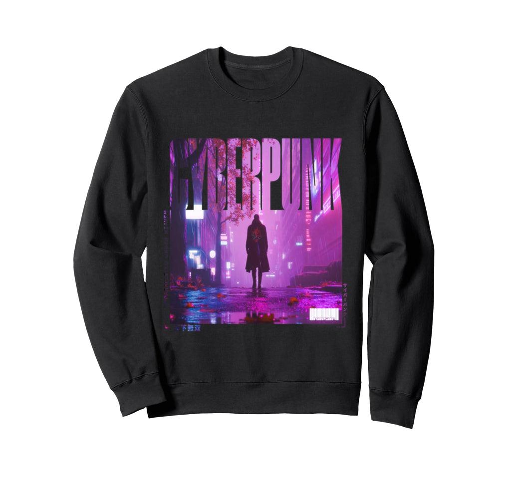Walking Japanese Cyberpunk Vaporwave Sweatshirt - Custom Art Print Unisex - T-Shirt, Sweatshirt, Hoodie