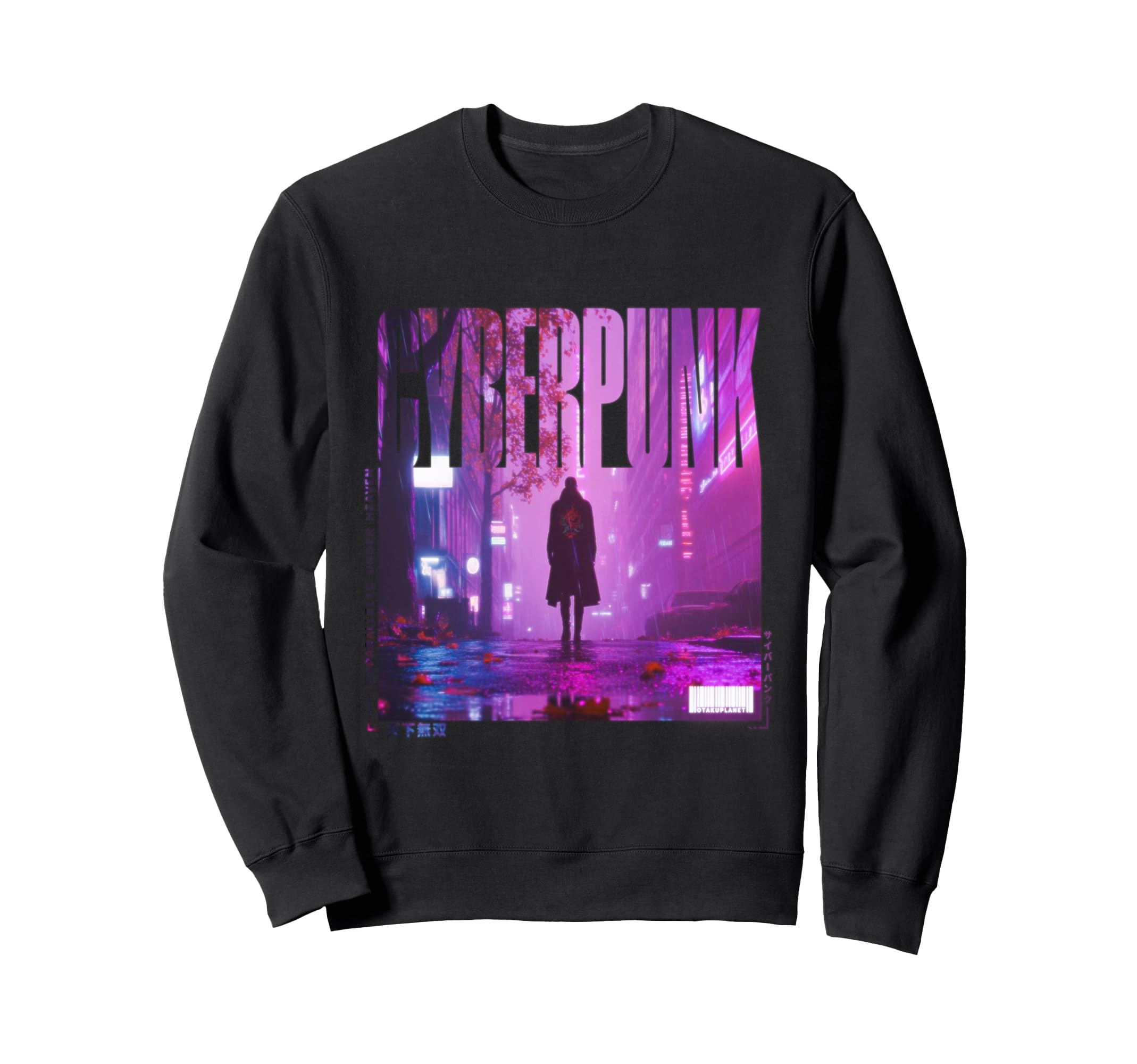 Walking Japanese Cyberpunk Vaporwave Sweatshirt - Custom Art Print Unisex - T-Shirt, Sweatshirt, Hoodie