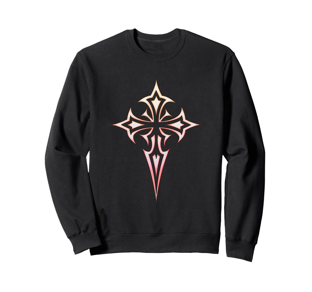 Gothic Cross Y2K Alt Aesthetic Emo Sweatshirt - Custom Art Print for Adults - T-Shirt, Sweatshirt, Hoodie