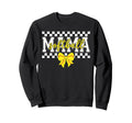 Checkered Softball Mama Cheer Mom Sweatshirt - Novelty Apparel Unisex - T-Shirt, Sweatshirt, Hoodie