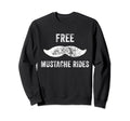 Mustache Rides Funny Moustache Sweatshirt - Unique Graphic Men Women - T-Shirt, Sweatshirt, Hoodie