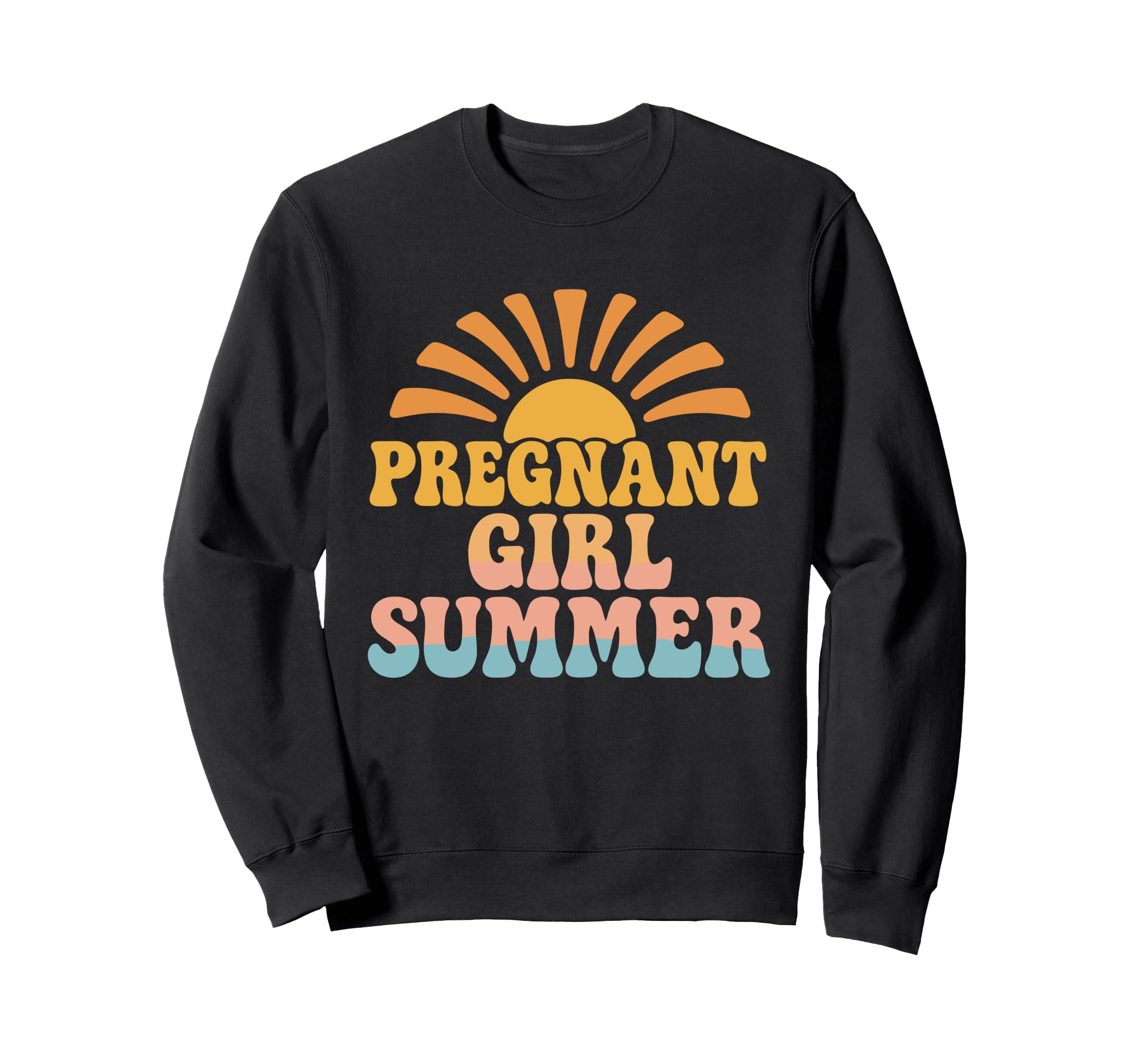 Summer Pregnancy Boho Coastal Sweatshirt - Trendy Graphic for Adults - T-Shirt, Sweatshirt, Hoodie