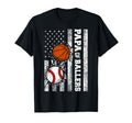 Papa Ballers Funny Usa Flag Baseball T-Shirt - Aesthetic Graphic Unisex - T-Shirt, Sweatshirt, Hoodie