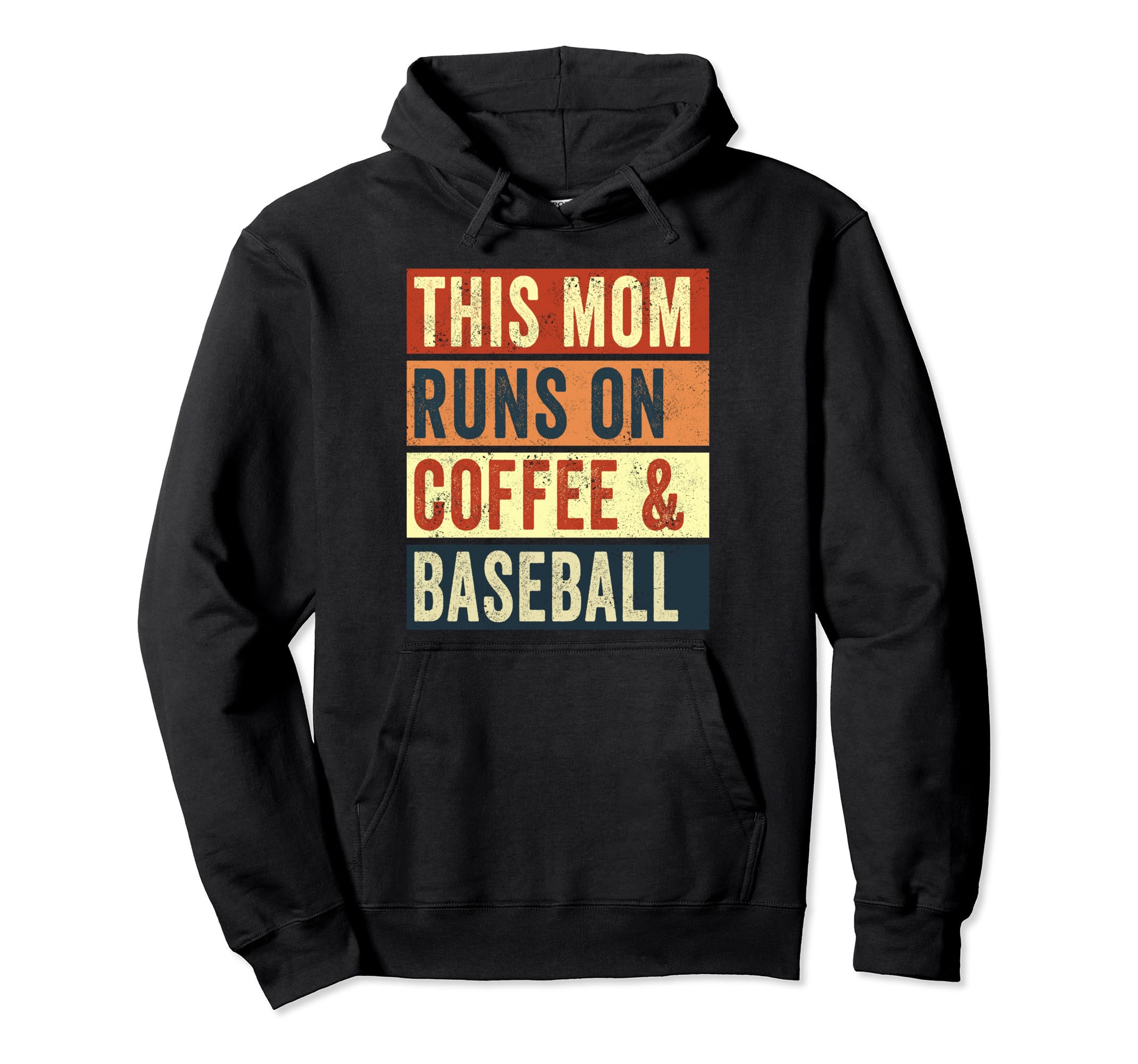 This Mom Runs Coffee And Baseball Funny Hoodie - Novelty Apparel Unisex - T-Shirt, Sweatshirt, Hoodie