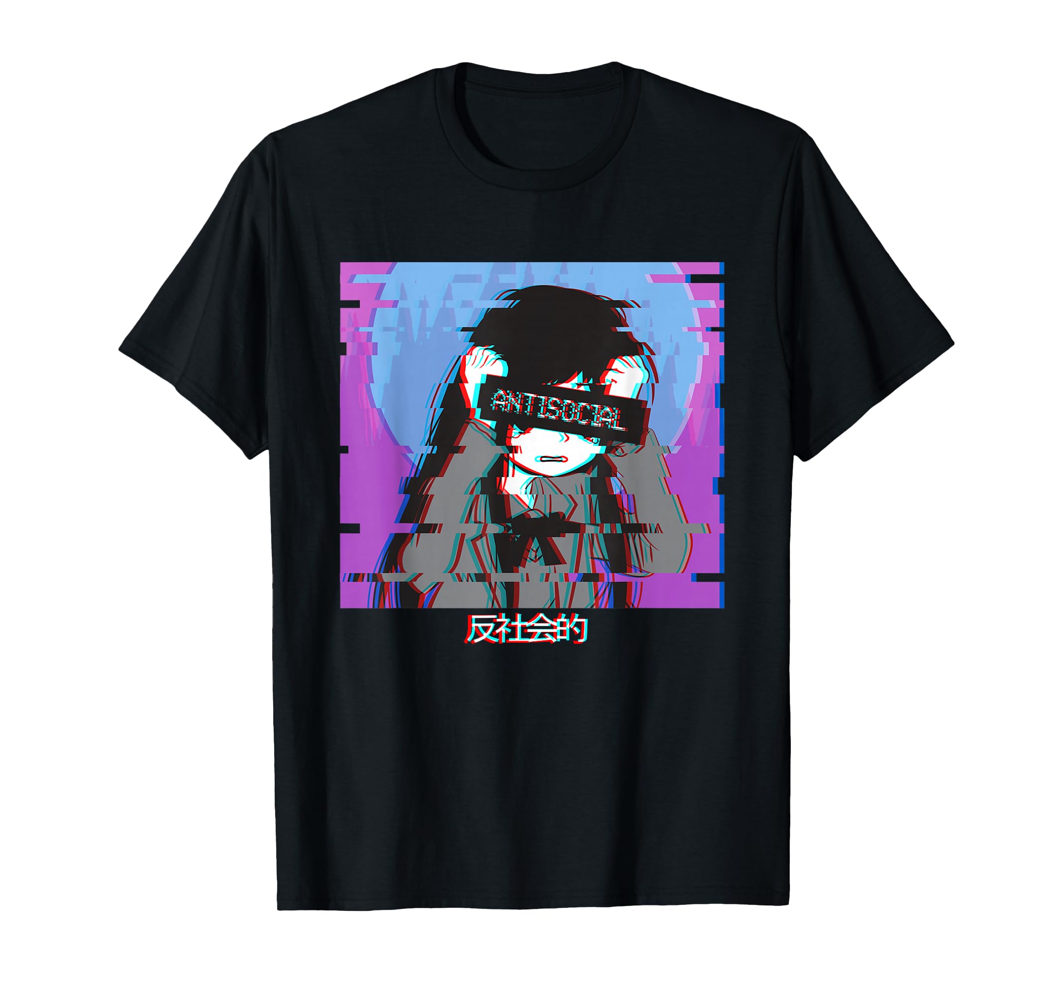 Antisocial Sad Anime Japanese T-Shirt - Streetwear Style for Adults - T-Shirt, Sweatshirt, Hoodie