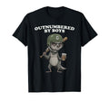 Outnumbered Funny Badger Baseball Mom T-Shirt - Unique Graphic Unisex - T-Shirt, Sweatshirt, Hoodie