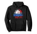 Baseball Dad Life Happy Fathers Day Hoodie - Minimalist Print Men Women - T-Shirt, Sweatshirt, Hoodie