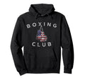 Boxing Club Us Flag Boxing Gloves Hoodie - Minimalist Print Men Women - T-Shirt, Sweatshirt, Hoodie