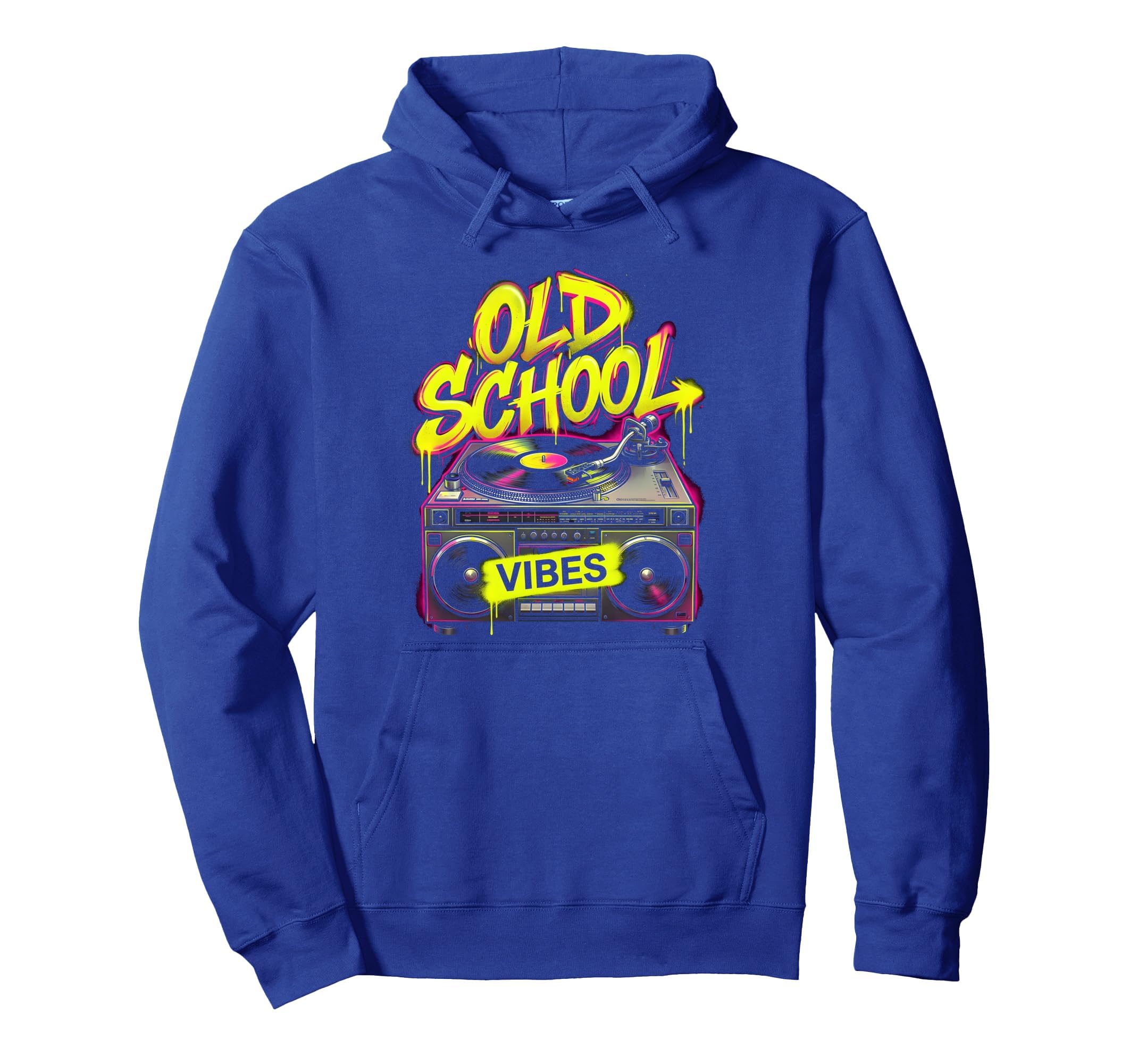 Old School Vibes Hip Hop Hoodie - Fun Novelty Design Men Women - T-Shirt, Sweatshirt, Hoodie