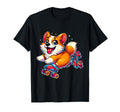 Funny Dog Skate Corgi Roller T-Shirt - Fun Novelty Design for Adults - T-Shirt, Sweatshirt, Hoodie