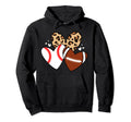 Football Baseball Heart Funny Hoodie - Fun Novelty Design Men Women - T-Shirt, Sweatshirt, Hoodie