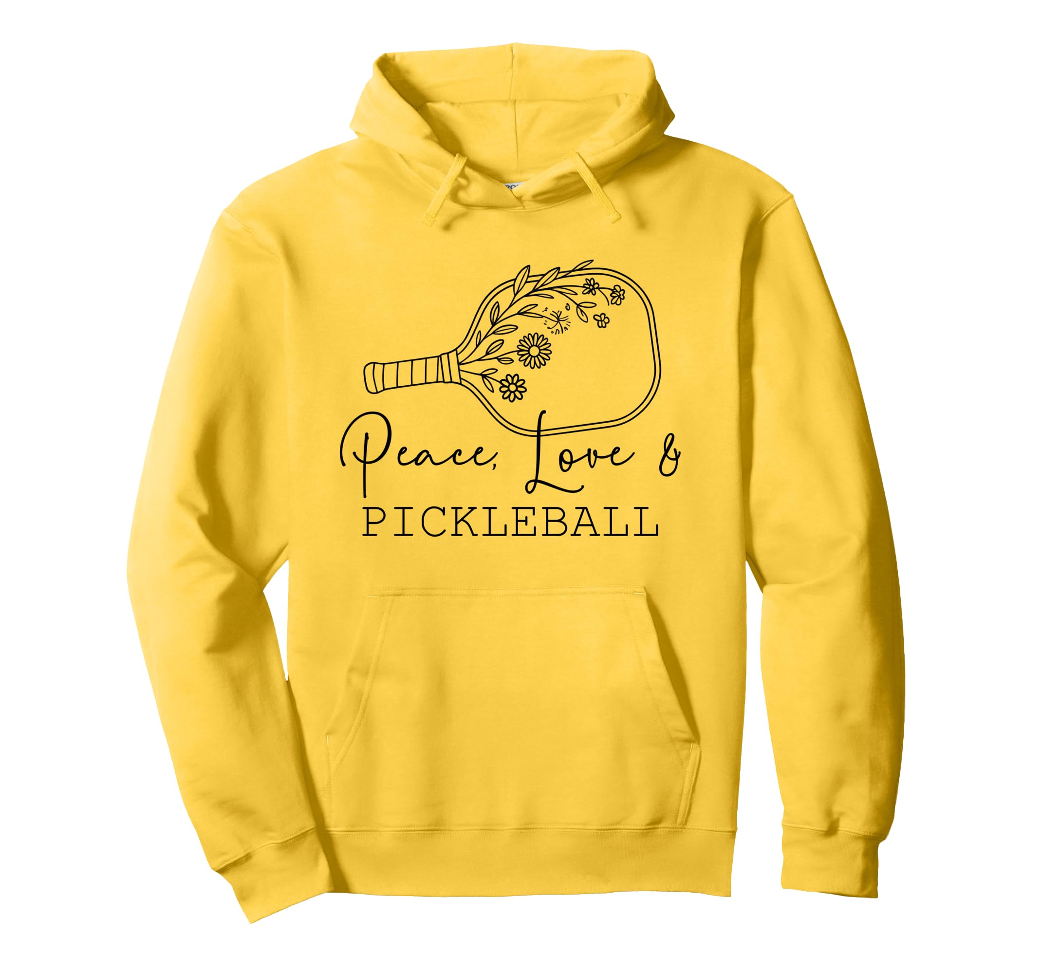 Peace Love Pickleball Boho Outfit Hoodie - Custom Art Print Men Women - T-Shirt, Sweatshirt, Hoodie