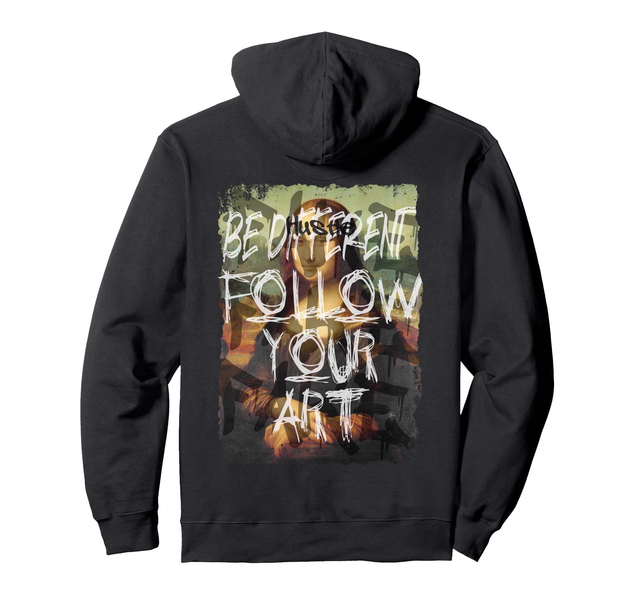 Mona Lisa Art Y2K Back Streetwear Hoodie - Graphic Print Men Women - T-Shirt, Sweatshirt, Hoodie