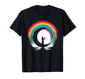Flute Player Colorful Rainbow Moon T-Shirt - Aesthetic Graphic Men Women - T-Shirt, Sweatshirt, Hoodie