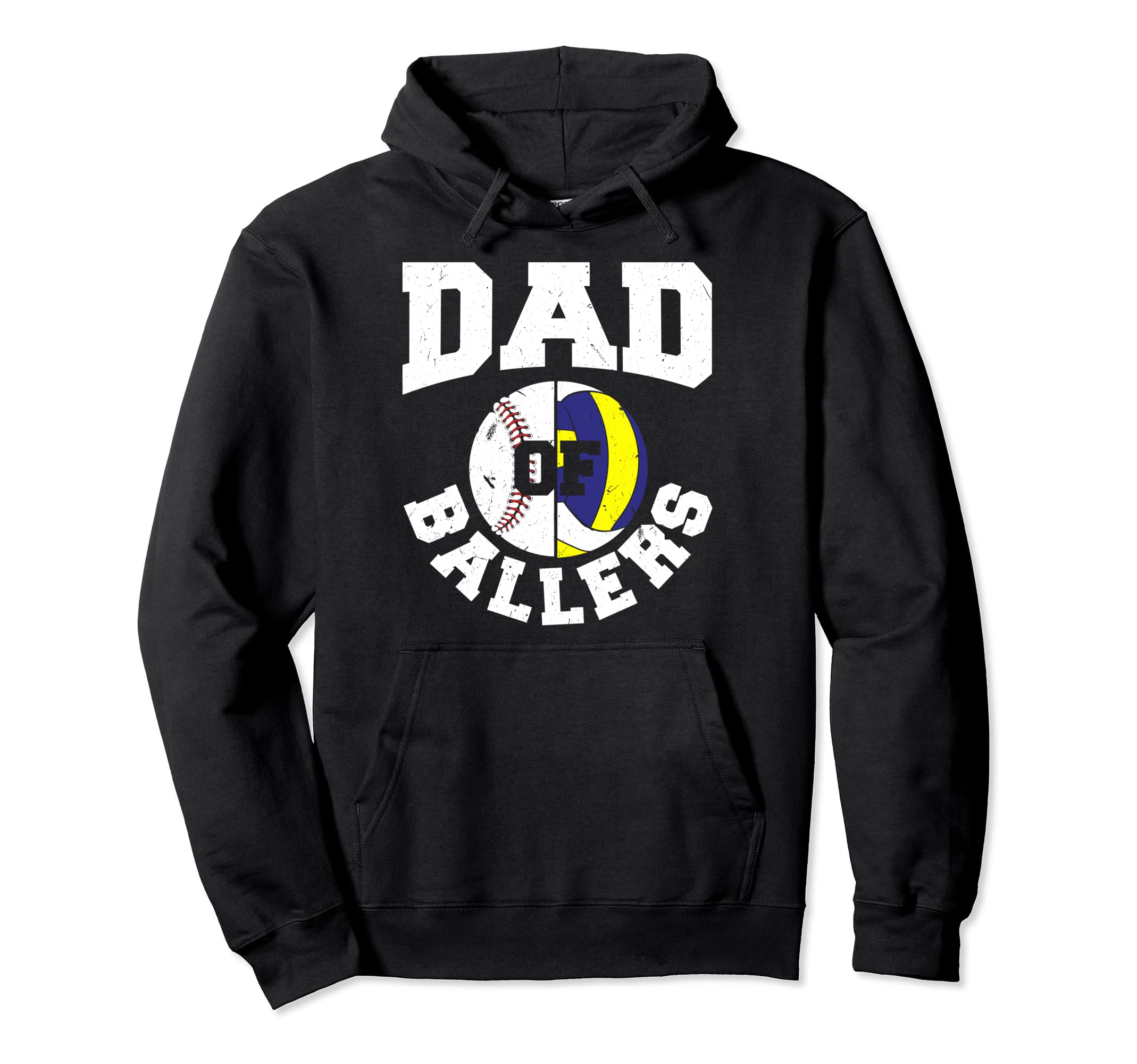 Dad Ballers Fathers Day Ball Papa Hoodie - Fun Novelty Design Unisex - T-Shirt, Sweatshirt, Hoodie
