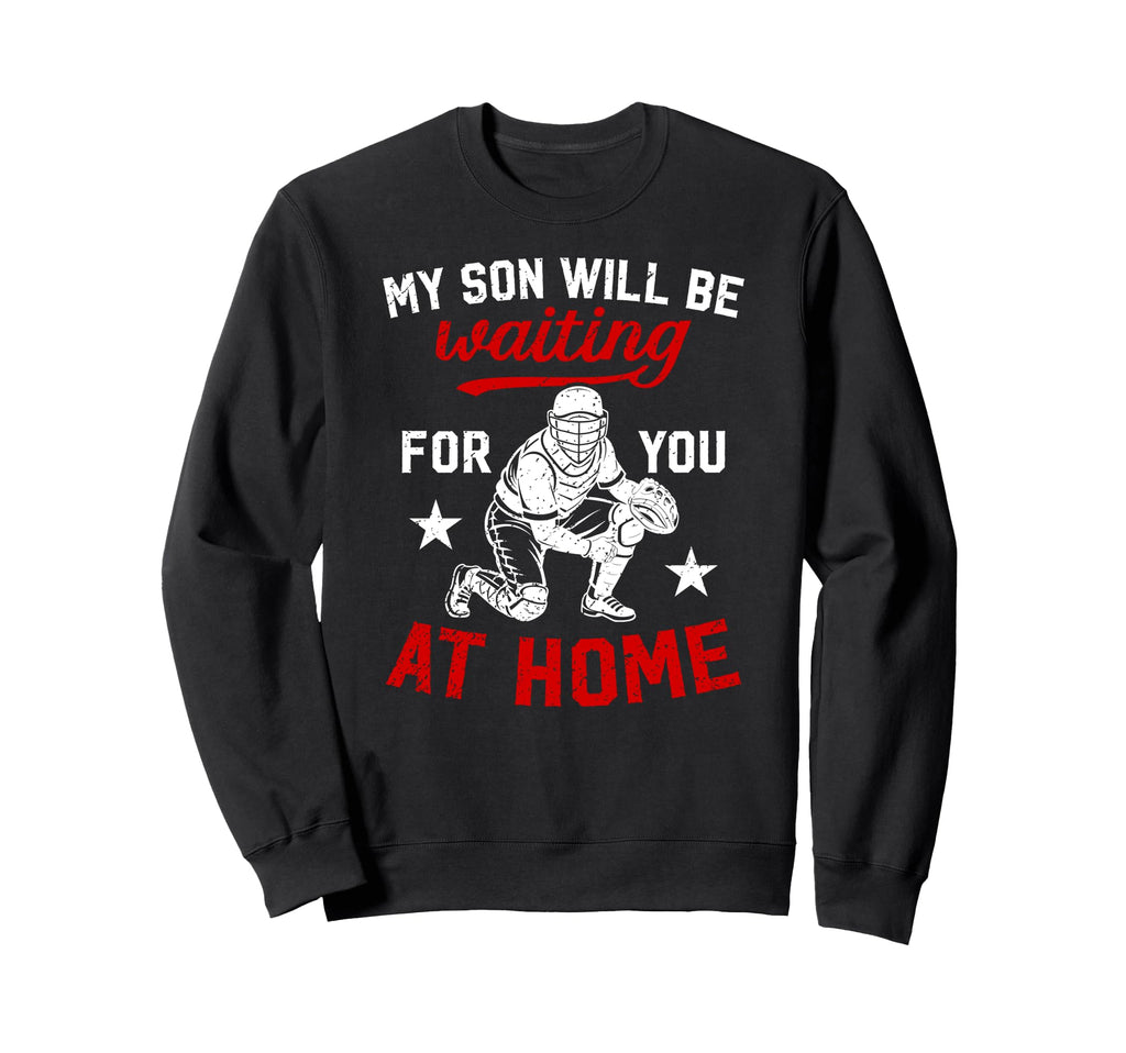 Funny Baseball Catcher Mom Sweatshirt - Minimalist Print for Adults - T-Shirt, Sweatshirt, Hoodie