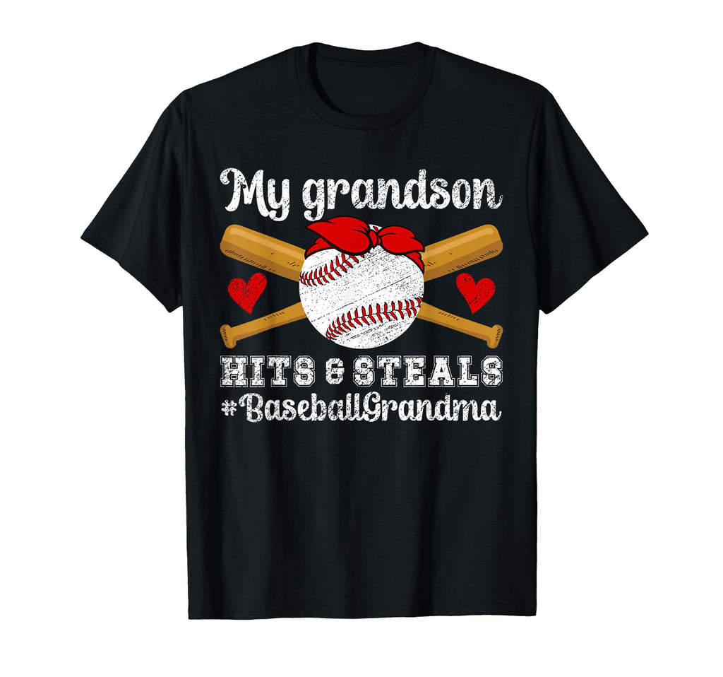 My Grandson Baseball Grandma Baseball T-Shirt - Unique Graphic for Adults - T-Shirt, Sweatshirt, Hoodie