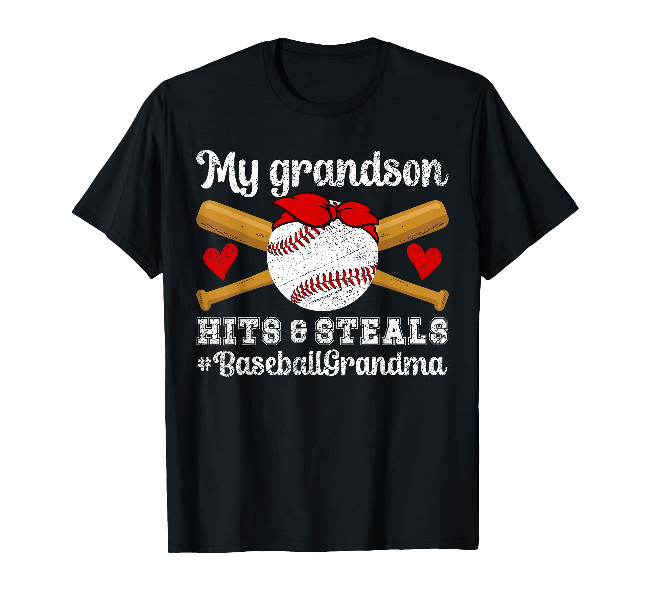 My Grandson Baseball Grandma Baseball T-Shirt - Unique Graphic for Adults - T-Shirt, Sweatshirt, Hoodie