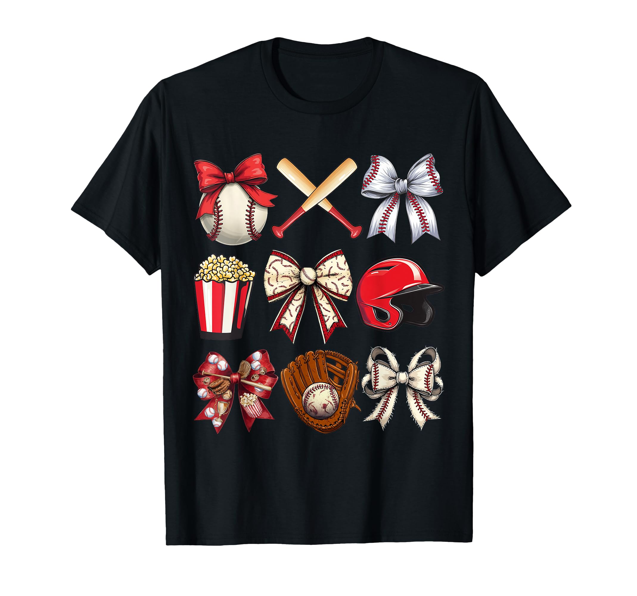 Baseball Coquette Bow Baseball Mama T-Shirt - Streetwear Style for Adults - T-Shirt, Sweatshirt, Hoodie