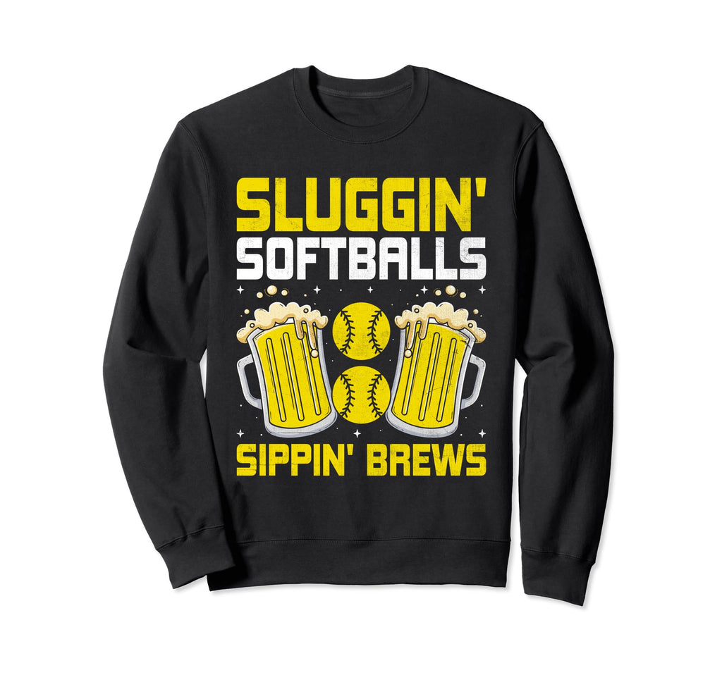 Softball Baseball Dad Player Sweatshirt - Fun Novelty Design for Adults - T-Shirt, Sweatshirt, Hoodie