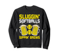 Softball Baseball Dad Player Sweatshirt - Fun Novelty Design for Adults - T-Shirt, Sweatshirt, Hoodie