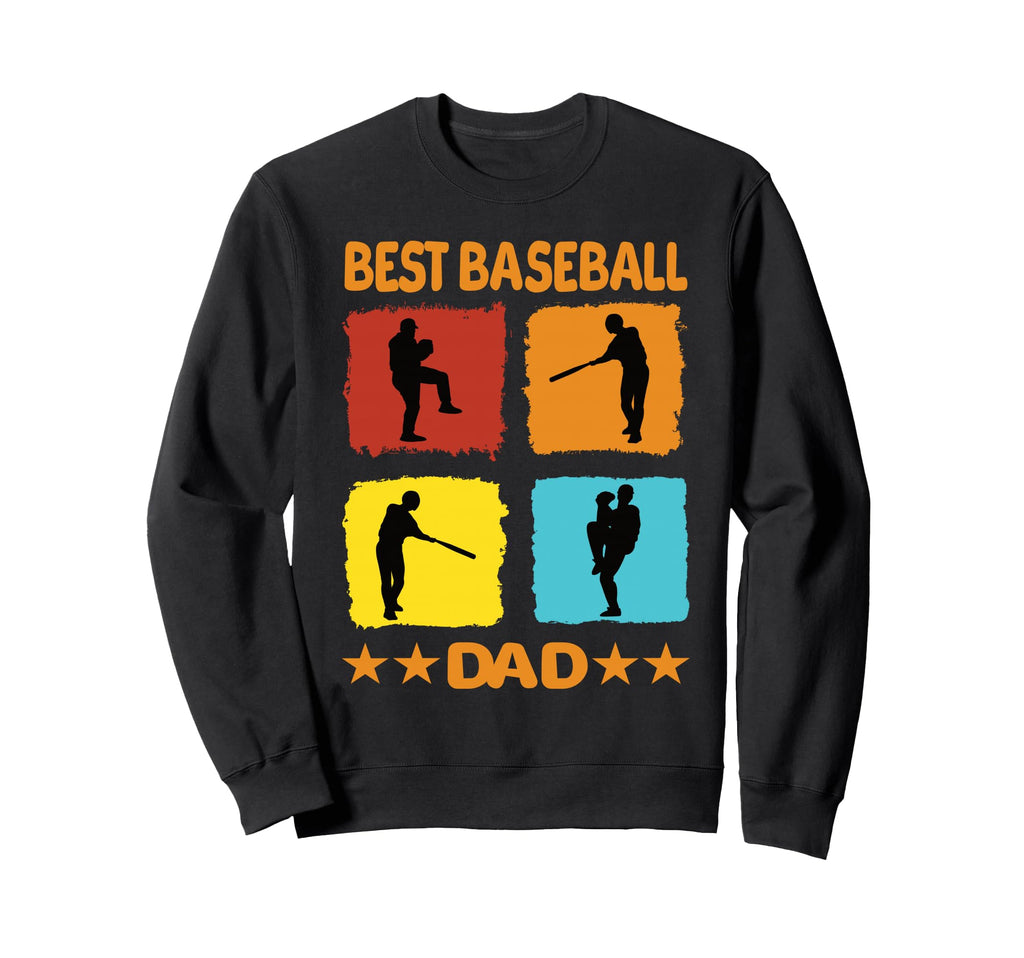 Best Baseball Dad Baseball Baseball Sweatshirt - Graphic Print Men Women - T-Shirt, Sweatshirt, Hoodie