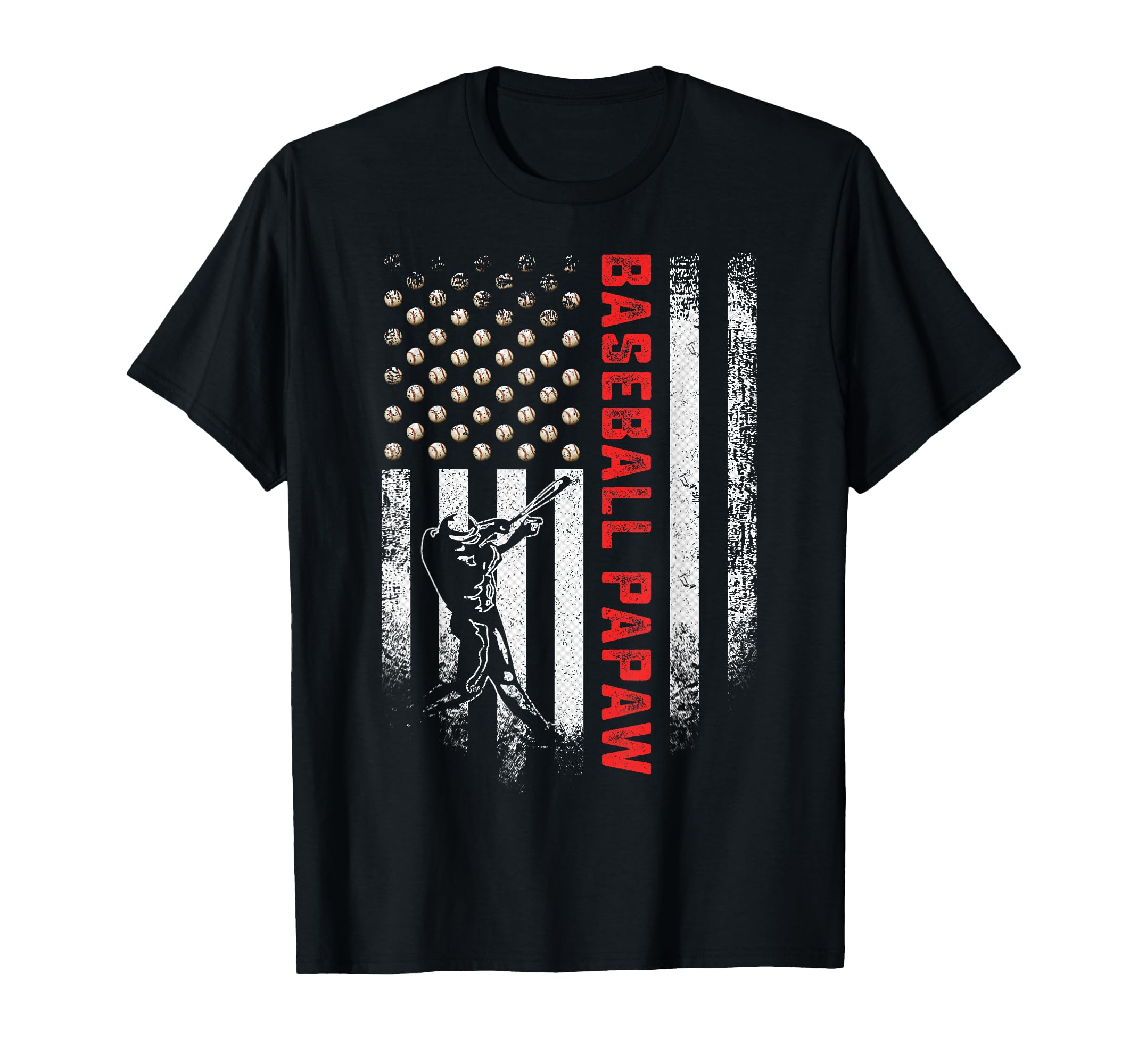 Usa American Flag Proud Baseball Papaw T-Shirt - Minimalist Print Unisex - T-Shirt, Sweatshirt, Hoodie