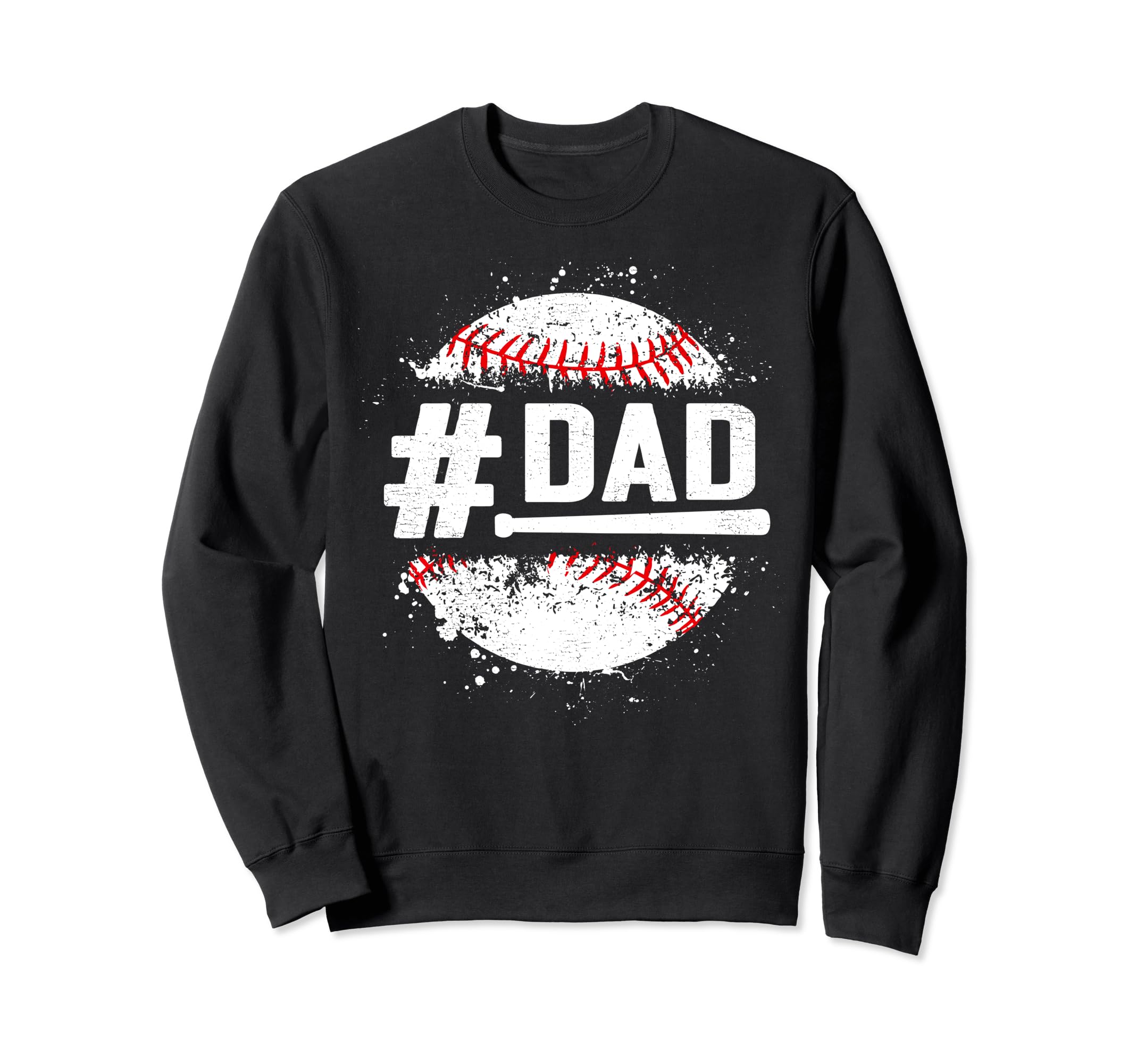 Baseball Player Distressed Baseball Sweatshirt - Minimalist Print Unisex - T-Shirt, Sweatshirt, Hoodie
