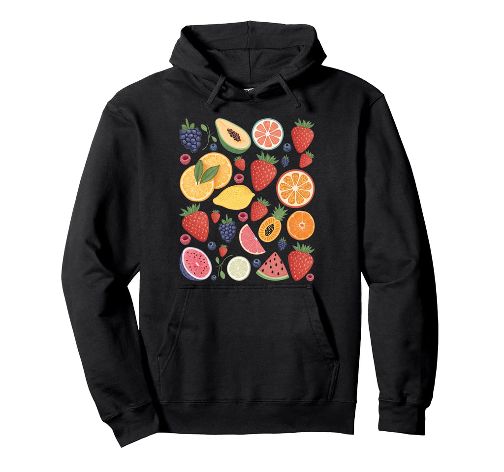 Fruit Collage Summer Beach Vacation Hoodie - Minimalist Print Men Women - T-Shirt, Sweatshirt, Hoodie