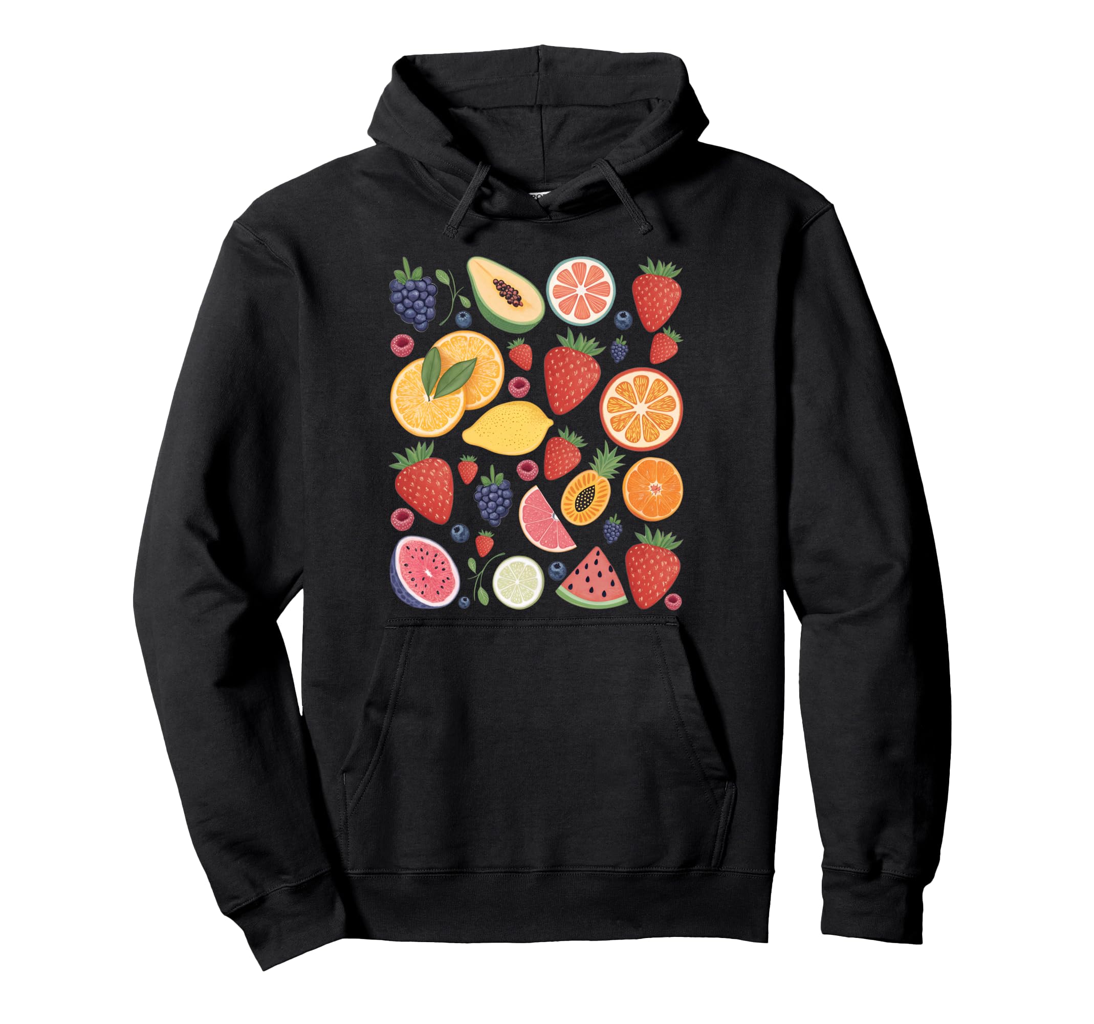 Fruit Collage Summer Beach Vacation Hoodie - Minimalist Print Men Women - T-Shirt, Sweatshirt, Hoodie