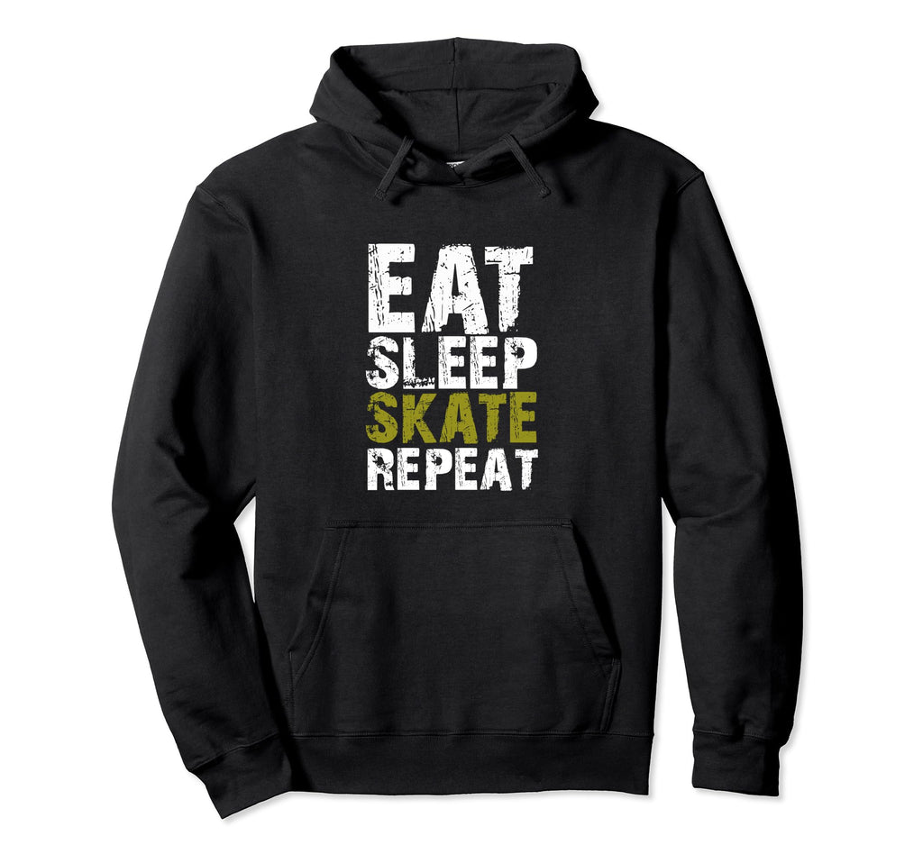 Eat Sleep Skate Repeat Roller Skate Ice Hoodie - Trendy Graphic for Adults - T-Shirt, Sweatshirt, Hoodie