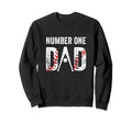 Number One Baseball Dad Fathers Day Sweatshirt - Streetwear Style Unisex - T-Shirt, Sweatshirt, Hoodie