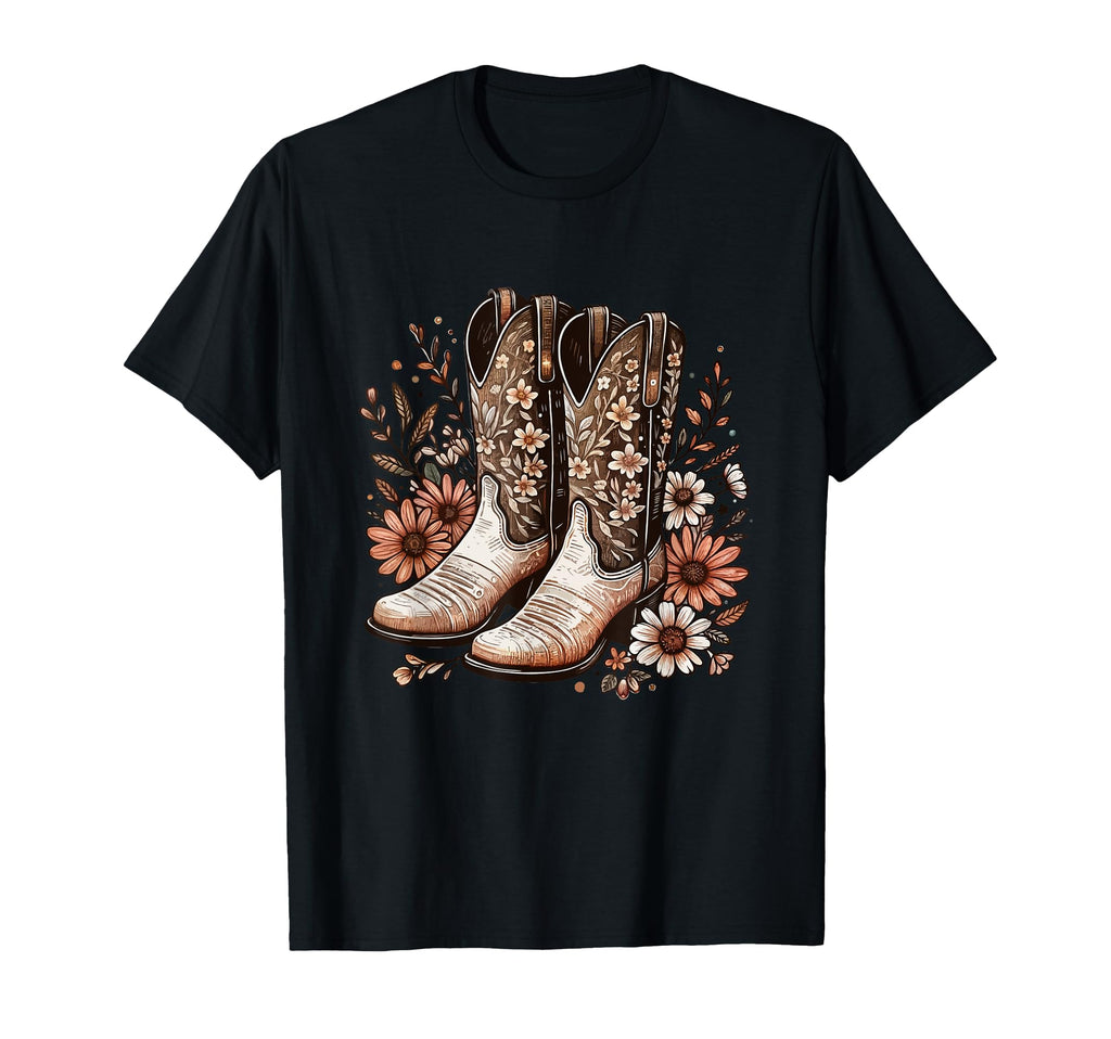 Cowgirl Boots Western Country T-Shirt - Casual Everyday Wear for Adults - T-Shirt, Sweatshirt, Hoodie