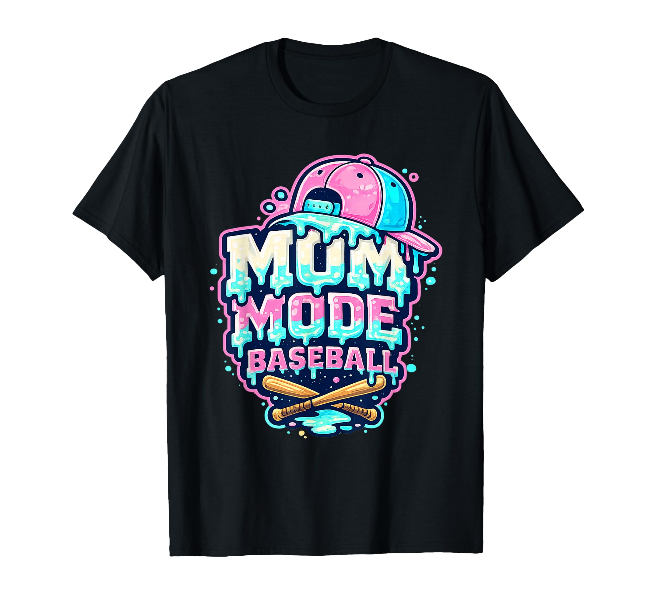 Funny Ice Cream Drip Baseball Mom T-Shirt - Fun Novelty Design Unisex - T-Shirt, Sweatshirt, Hoodie