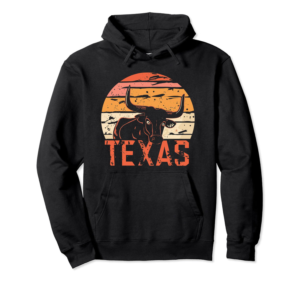 Texas Distressed Longhorn Bull Hoodie - Trendy Graphic for Adults - T-Shirt, Sweatshirt, Hoodie