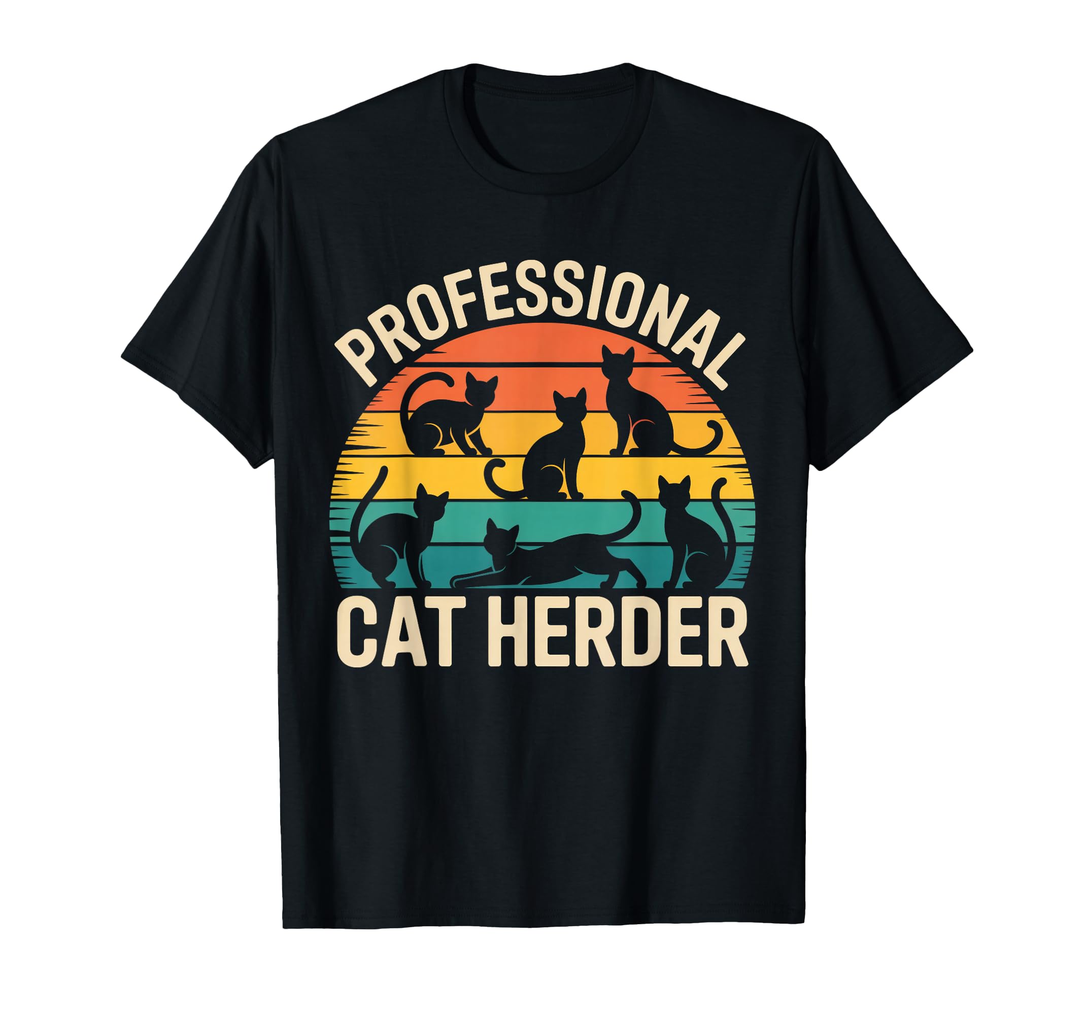 Professional Cat Herder Sunset T-Shirt - Casual Everyday Wear for Adults - T-Shirt, Sweatshirt, Hoodie