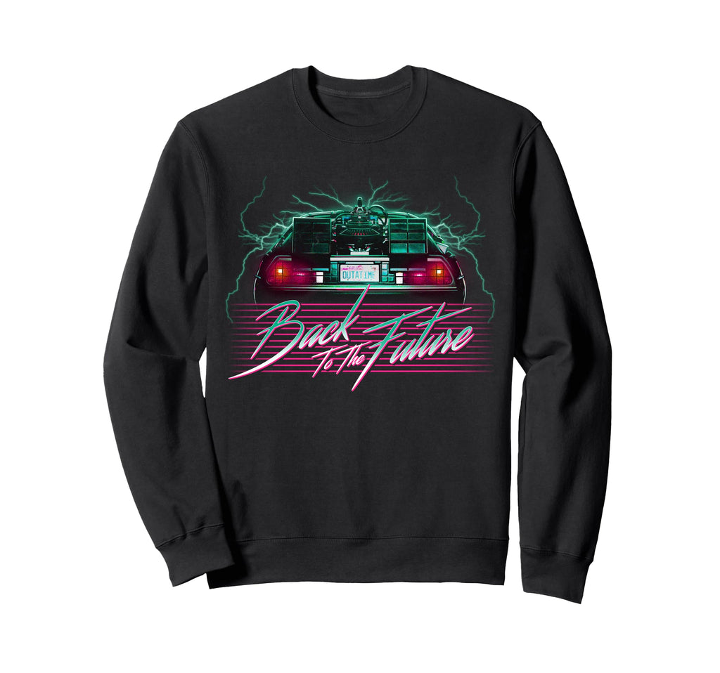 Back To Future Delorean 80S Neon Sweatshirt - Graphic Print Men Women - T-Shirt, Sweatshirt, Hoodie
