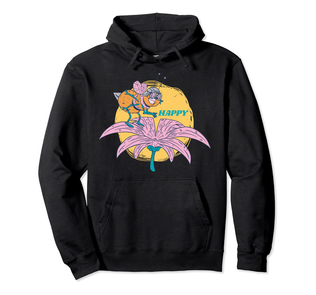 Bee Happy Boho Peace Hippie Gift Hoodie - Streetwear Style for Adults - T-Shirt, Sweatshirt, Hoodie