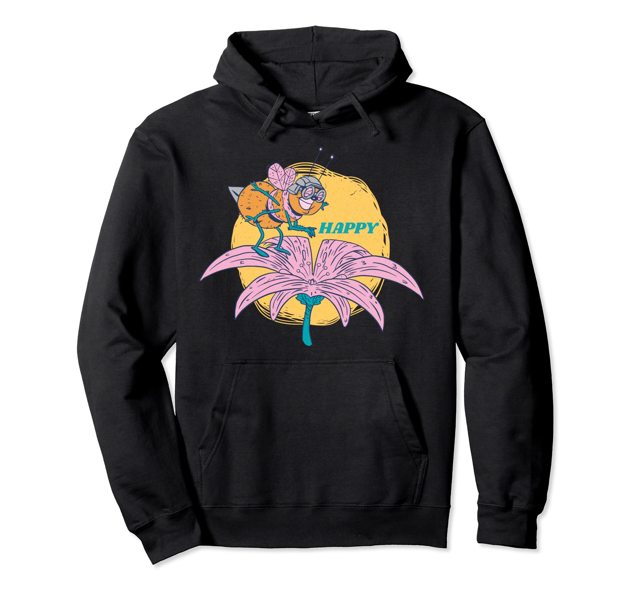 Bee Happy Boho Peace Hippie Gift Hoodie - Streetwear Style for Adults - T-Shirt, Sweatshirt, Hoodie