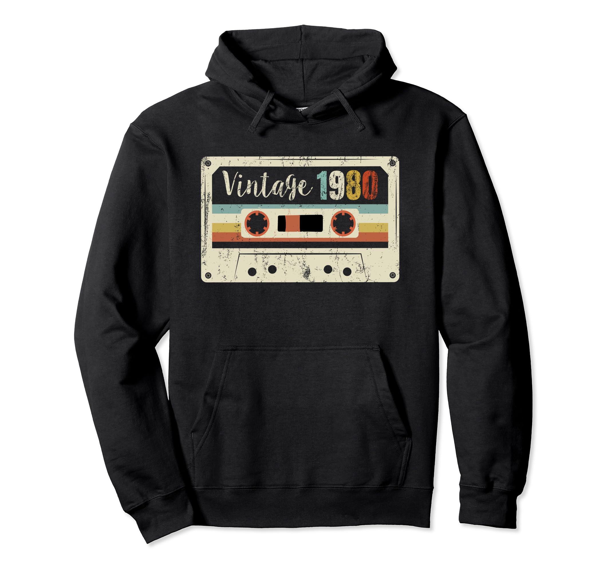 Best 1980 Birthday 1980 Cassette Tape Hoodie - Unique Graphic Unisex - T-Shirt, Sweatshirt, Hoodie