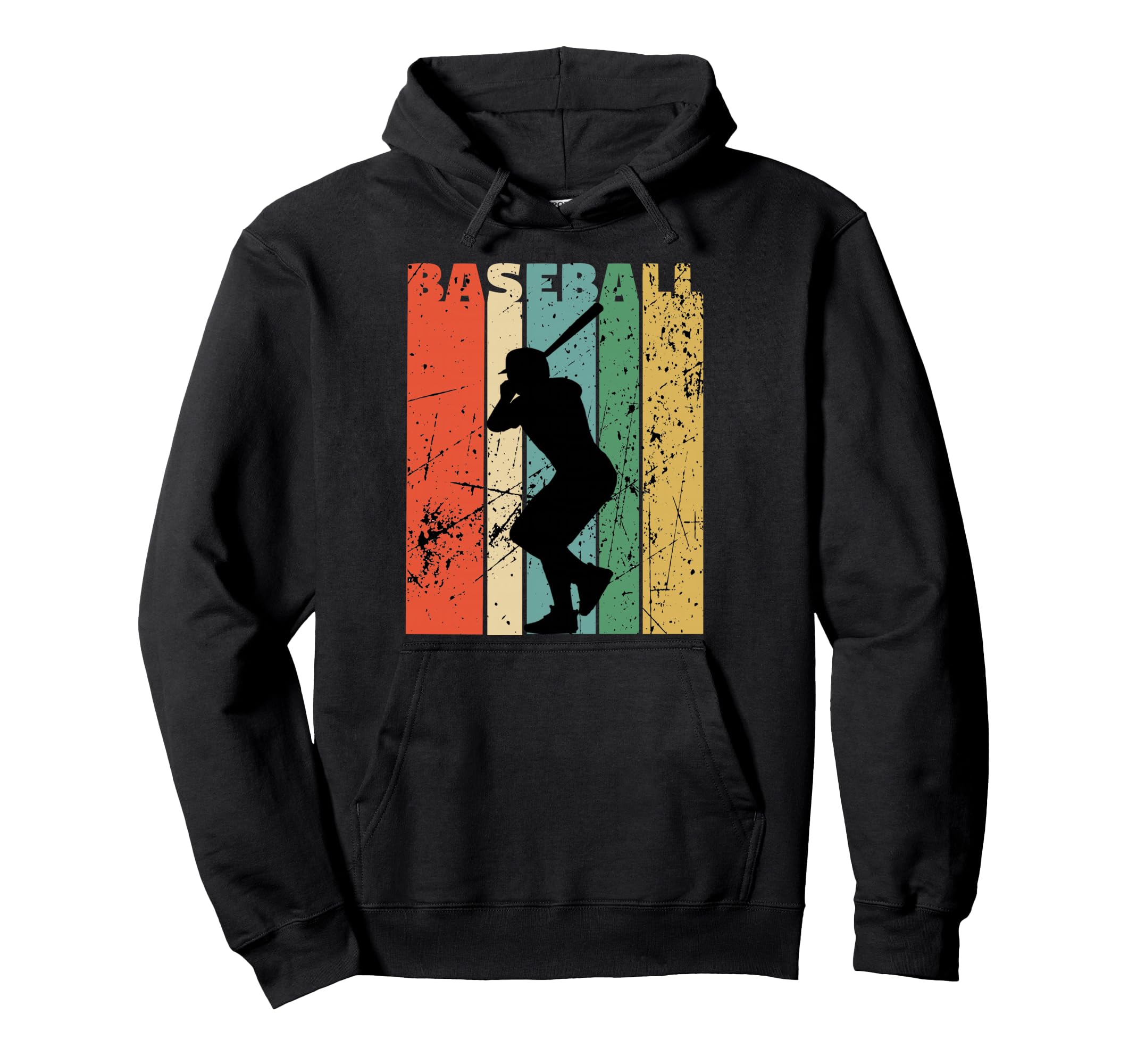 Baseball Distressed Hoodie - Streetwear Style Unisex - T-Shirt, Sweatshirt, Hoodie