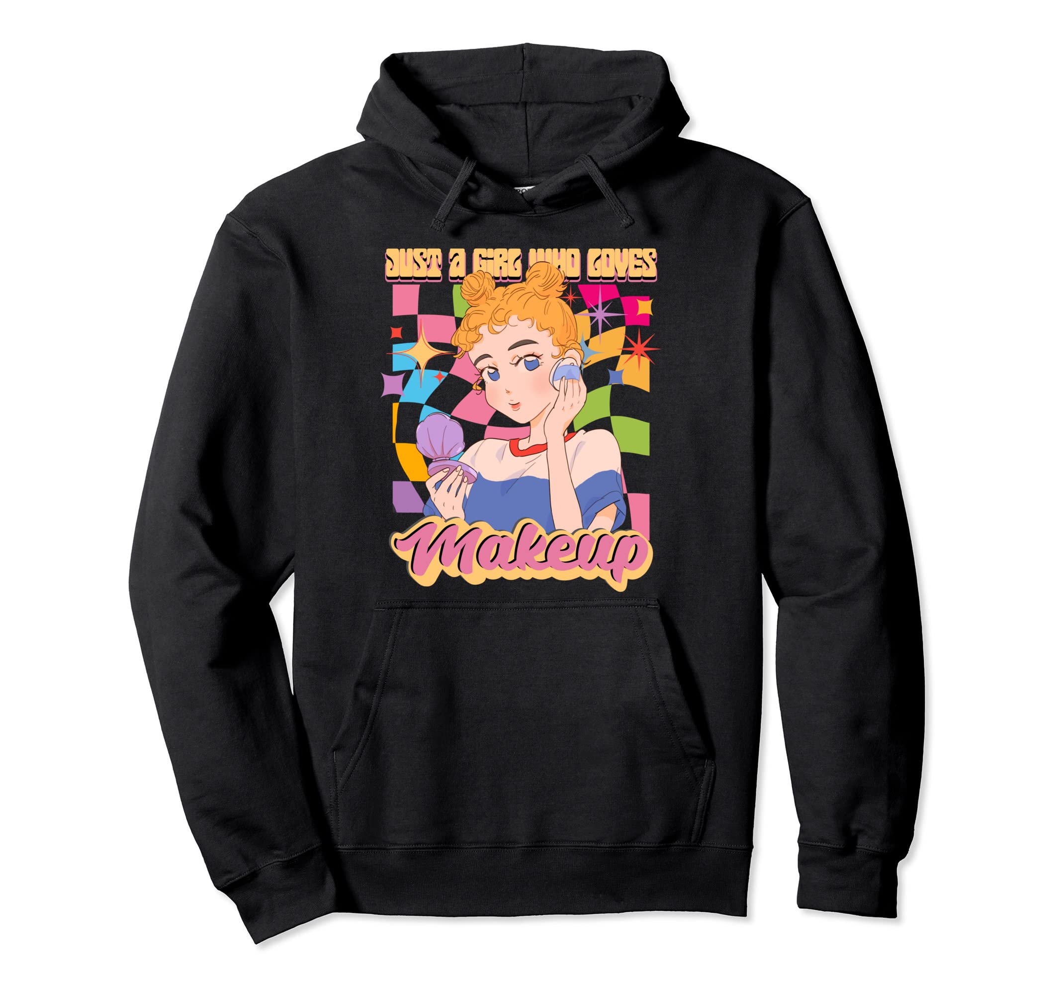 Anime Who Loves Makeup Rainbow Japan Hoodie - Aesthetic Graphic Men Women - T-Shirt, Sweatshirt, Hoodie