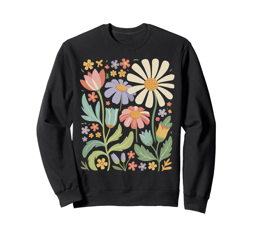 Wildflowers Flowers Pattern Summer Sweatshirt - Streetwear Style Men Women - T-Shirt, Sweatshirt, Hoodie