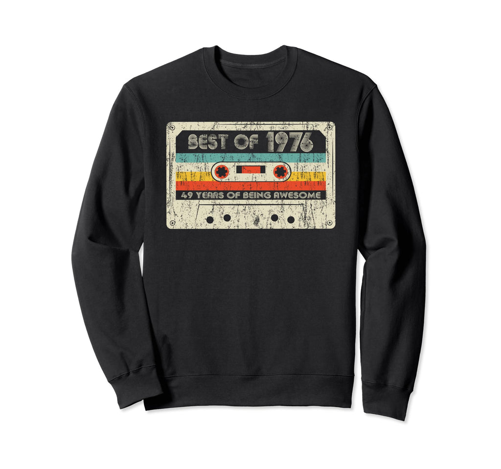 Best 1976 1976 Birthday Cassette Tape Sweatshirt - Graphic Print for Adults - T-Shirt, Sweatshirt, Hoodie