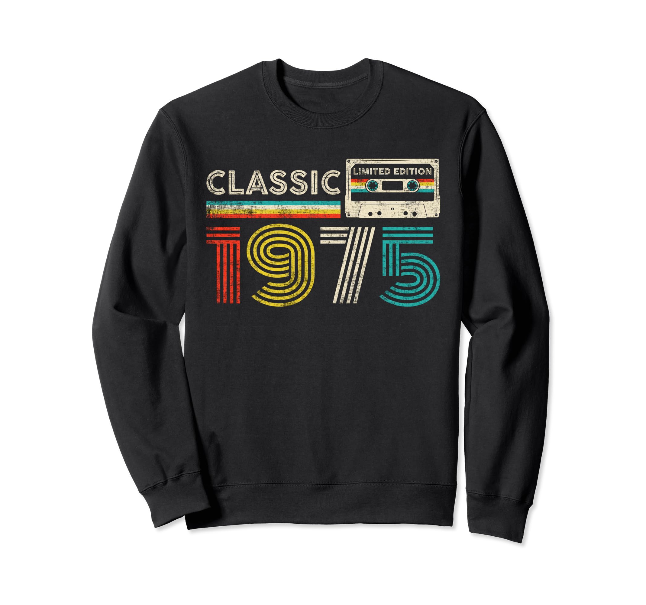 1975 1975 Cassette Tape Birthday Sweatshirt - Streetwear Style for Adults - T-Shirt, Sweatshirt, Hoodie